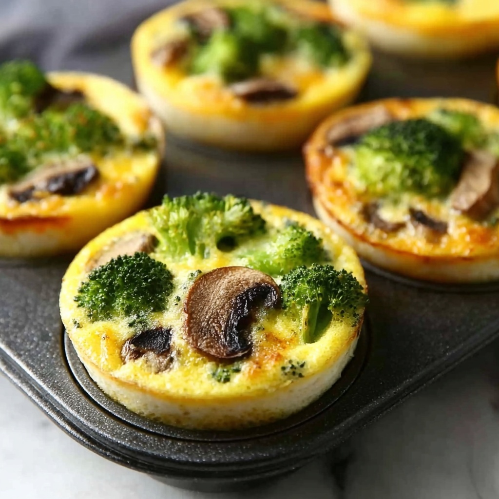 Veggie-Packed Broccoli & Mushroom Egg Cups Recipe - Recipe Image