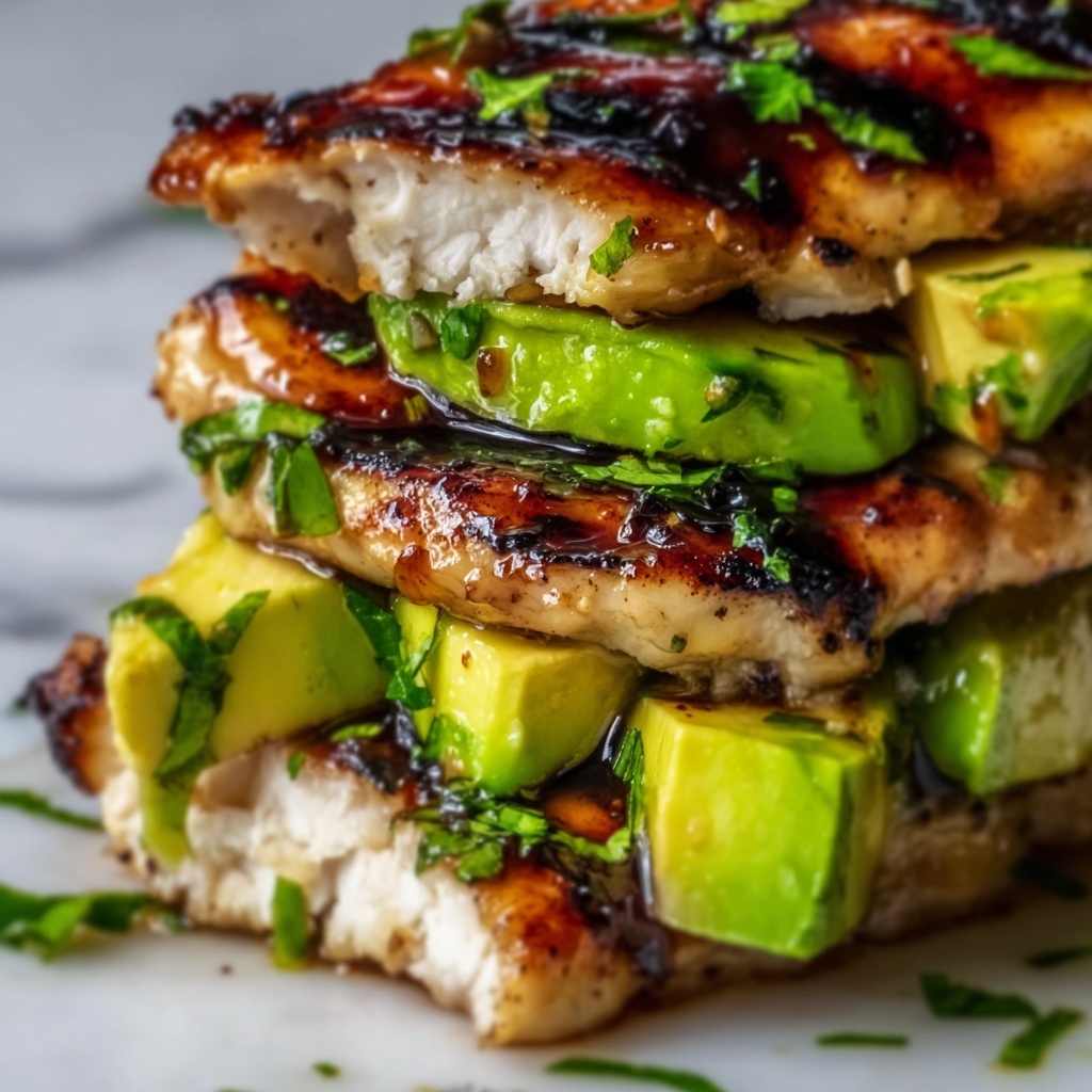 Honey Lime Chicken and Avocado Rice Stack Recipe - Recipe Image
