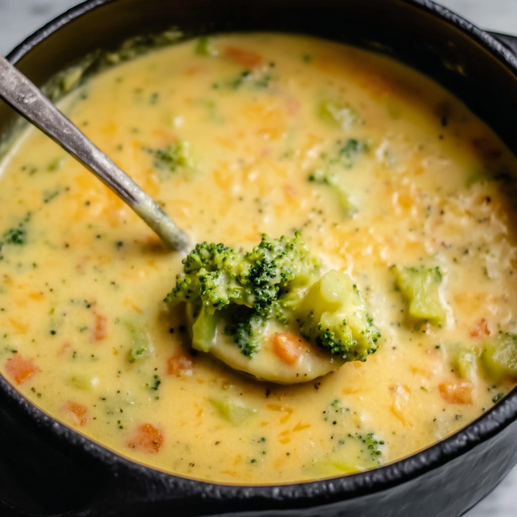 Creamy Broccoli Cheddar Soup Recipe - Recipe Image