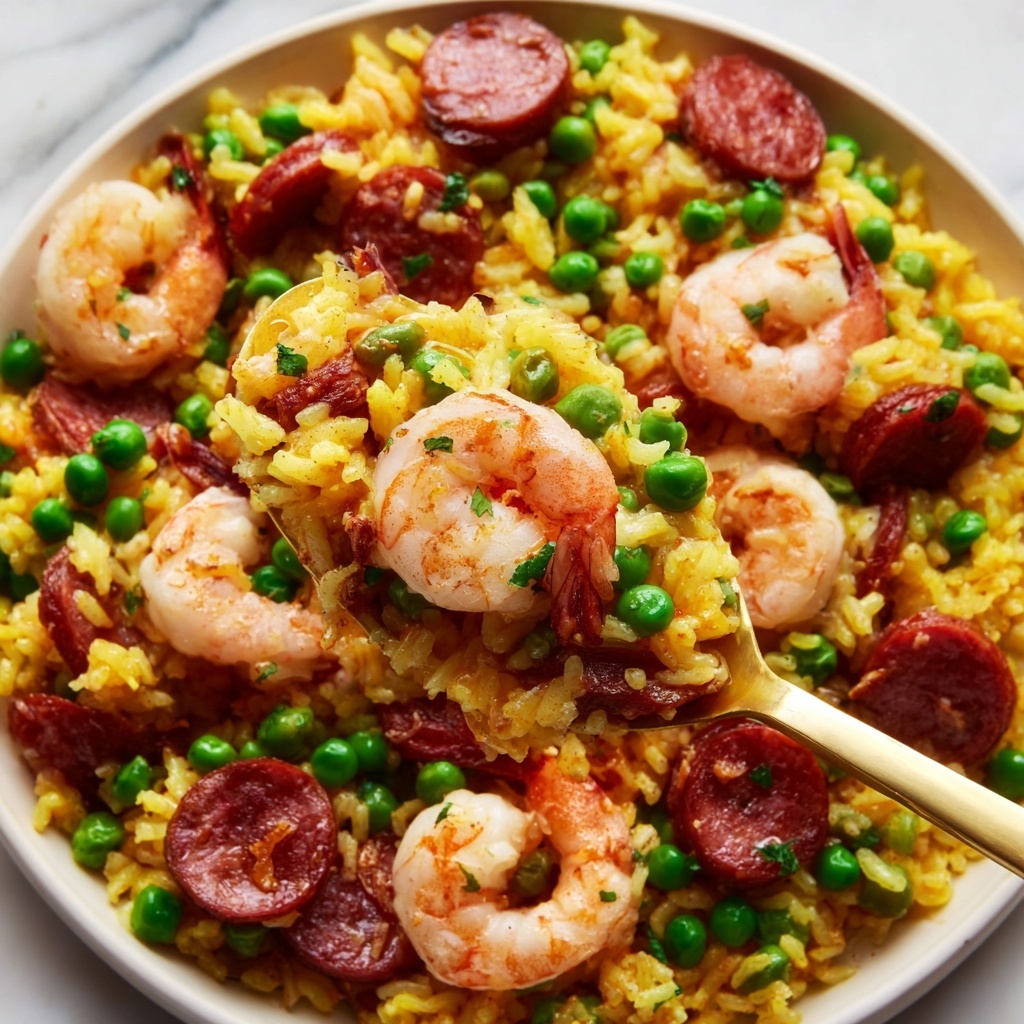 Weeknight Spanish Shrimp and Chorizo Paella Recipe - Recipe Image