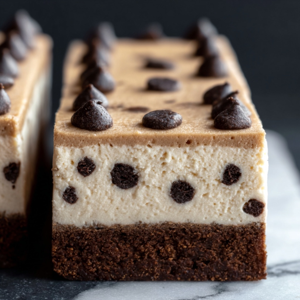 Brown Butter Chocolate Chip Cookie Cheesecake Bars Recipe - Recipe Image