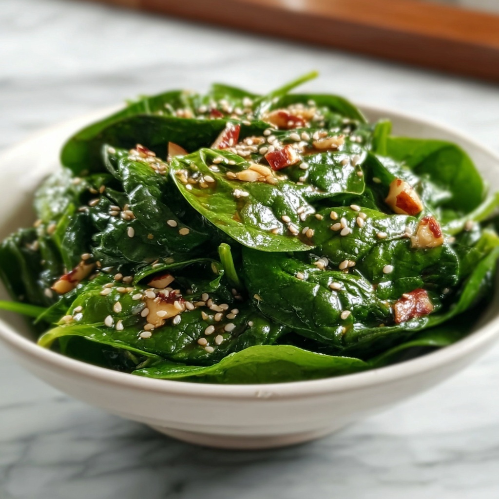 Japanese Spinach Salad with Sesame Dressing Recipe - Recipe Image