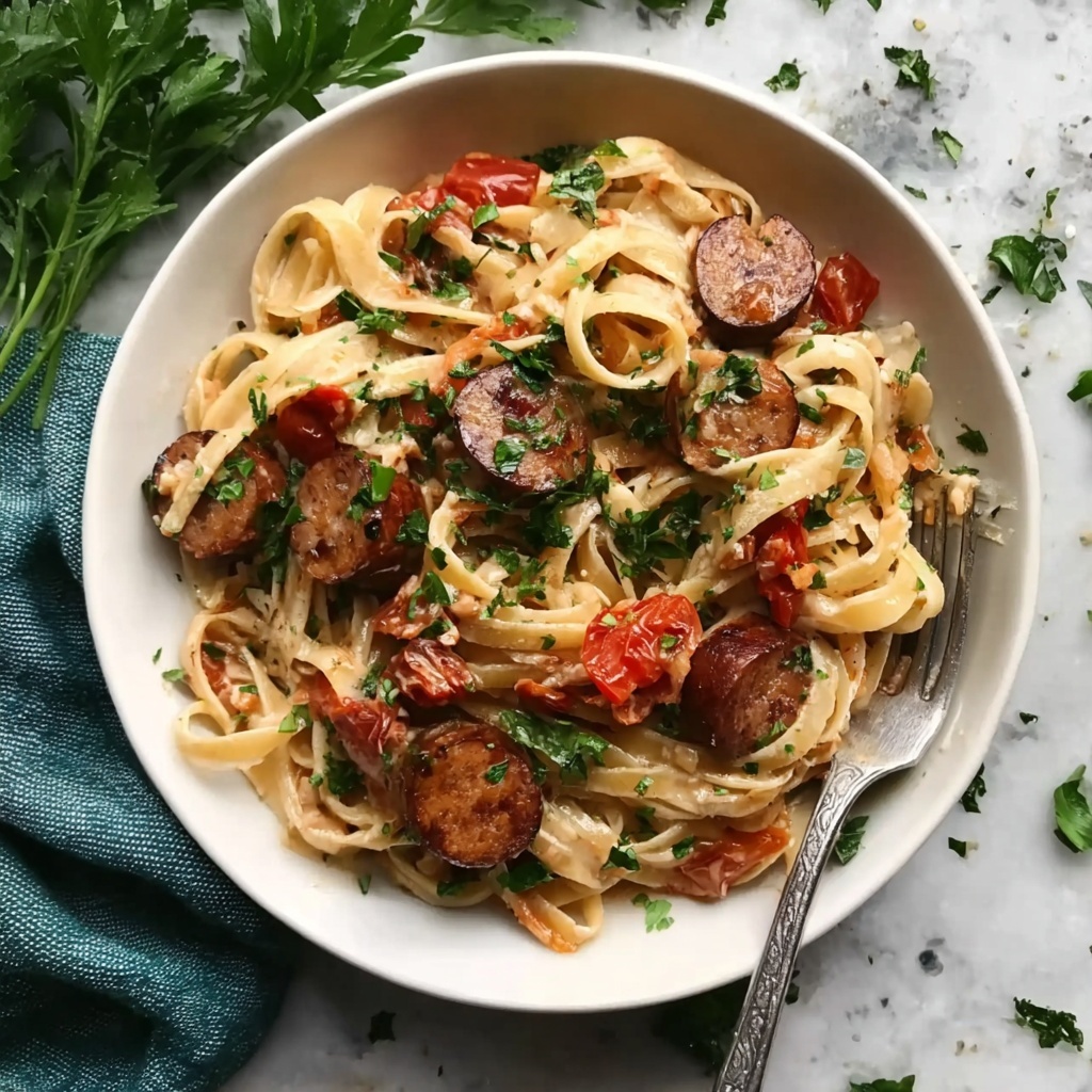 Cajun Sausage Pasta Recipe - Recipe Image