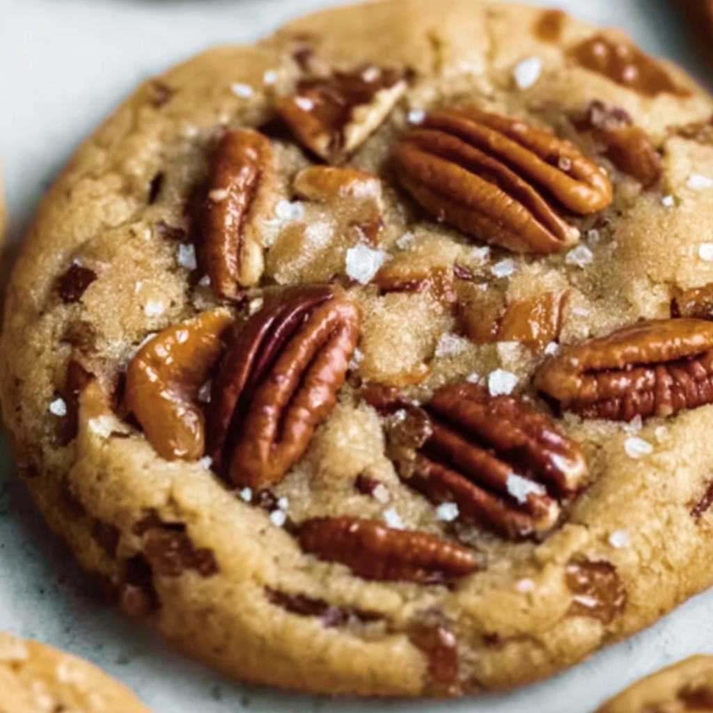 Salted Caramel Pecan Chocolate Chip Cookies Recipe - Recipe Image