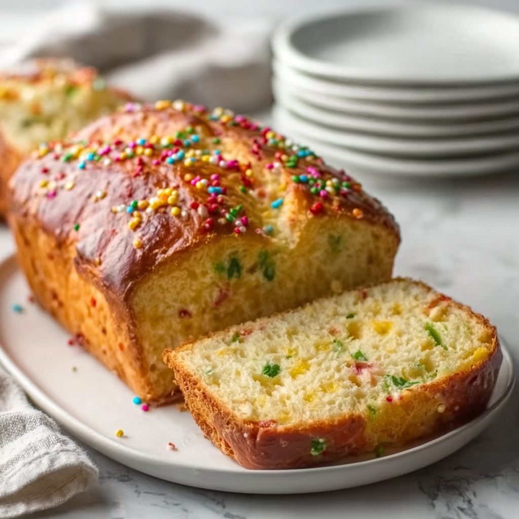 Christmas Sprinkle Buttermilk Bread - Moist & Festive Holiday Recipe - Recipe Image