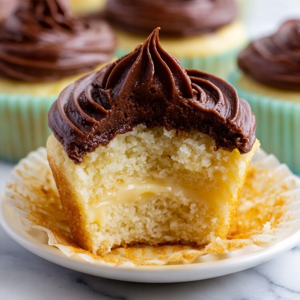 Boston Cream Pie Cupcakes Recipe - Recipe Image