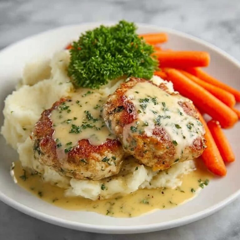 Creamy Herb Chicken Thighs with Mashed Potatoes and Carrots Recipe
