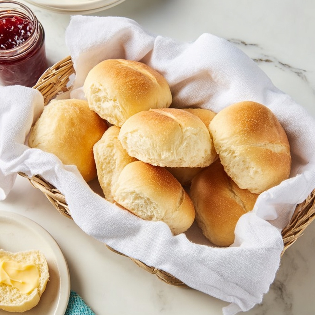 2 Ingredient Bread Rolls – No Yeast, No Kneading Recipe - Recipe Image