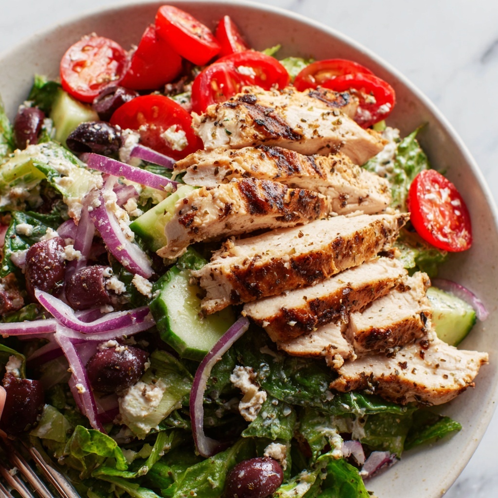 Healthy Greek Chicken Salad Recipe - Recipe Image