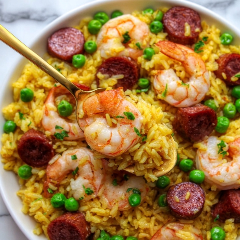 Weeknight Spanish Shrimp and Chorizo Paella Recipe - Recipe Image