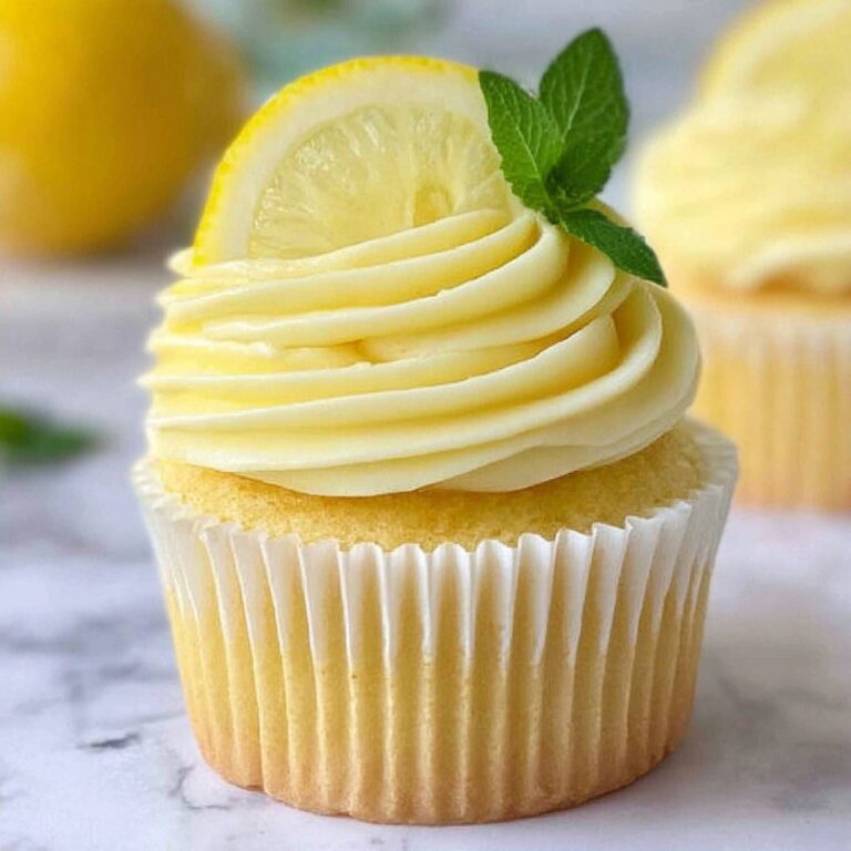 Cheesecake Stuffed Lemon Cupcakes with Lemon Frosting Recipe
