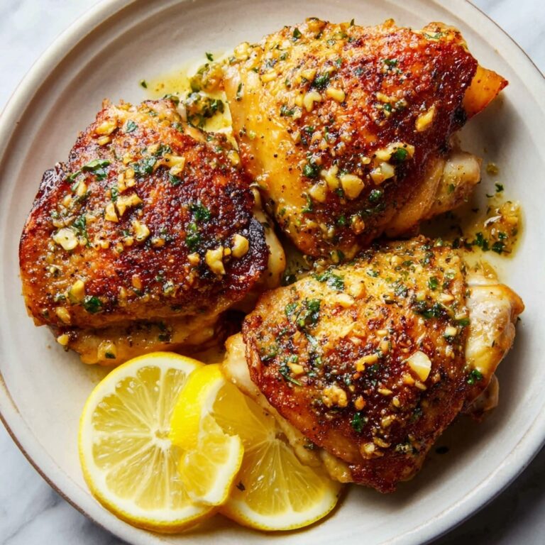Crockpot Lemon Garlic Butter Chicken Thighs Recipe