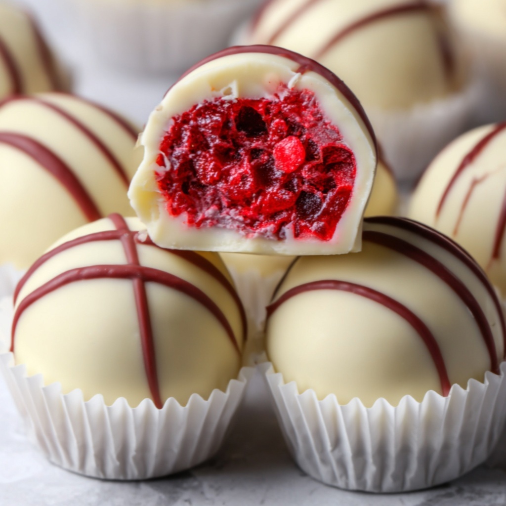 Raspberry Cheesecake Truffles Recipe - Recipe Image