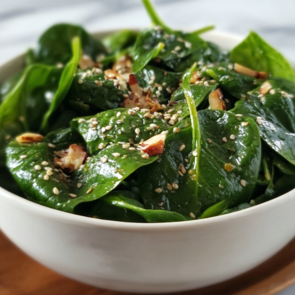 Japanese Spinach Salad with Sesame Dressing Recipe - Recipe Image