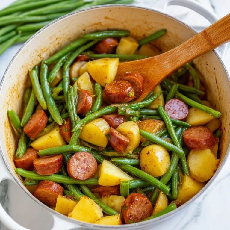 One Pot Smoked Sausage, Green Beans, and Potatoes Recipe
