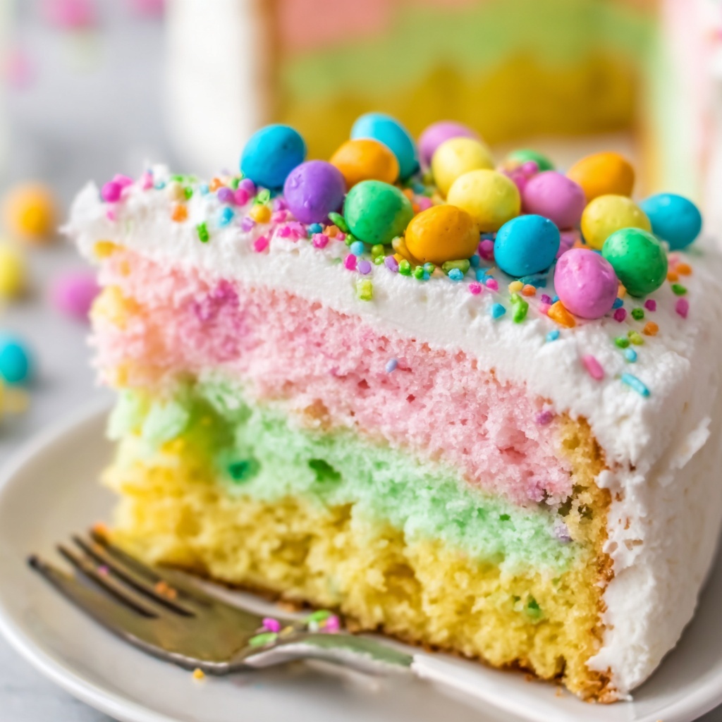 Festive Easter Poke Cake Recipe - Recipe Image