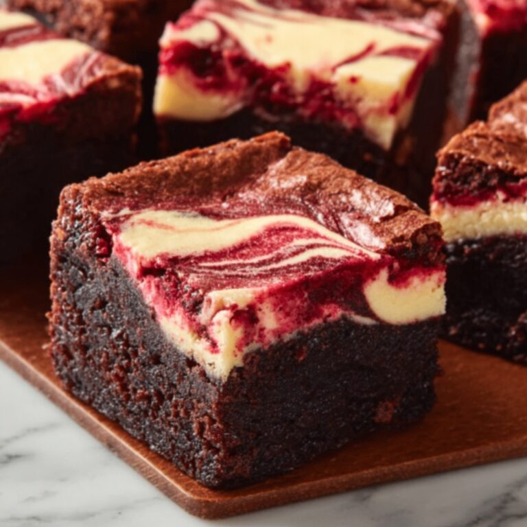 Red Velvet Brownies with Vanilla Cheesecake Swirl Recipe