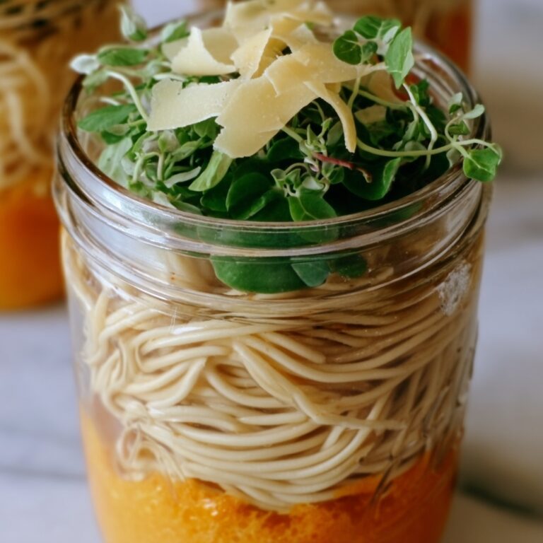 Mason Jar Instant Ramen Noodles with Veggies and Protein Recipe