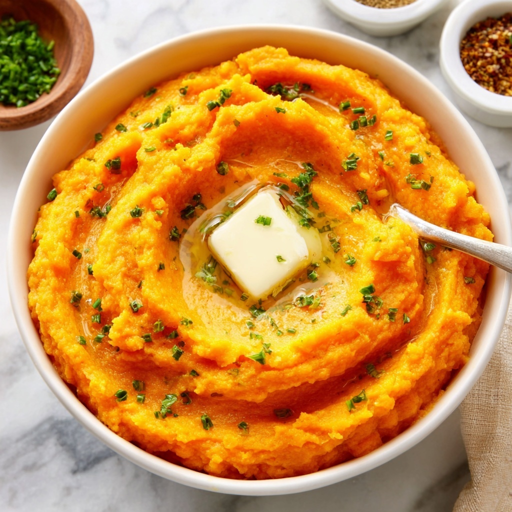 Easy Mashed Sweet Potatoes with Maple and Parsley Recipe - Recipe Image