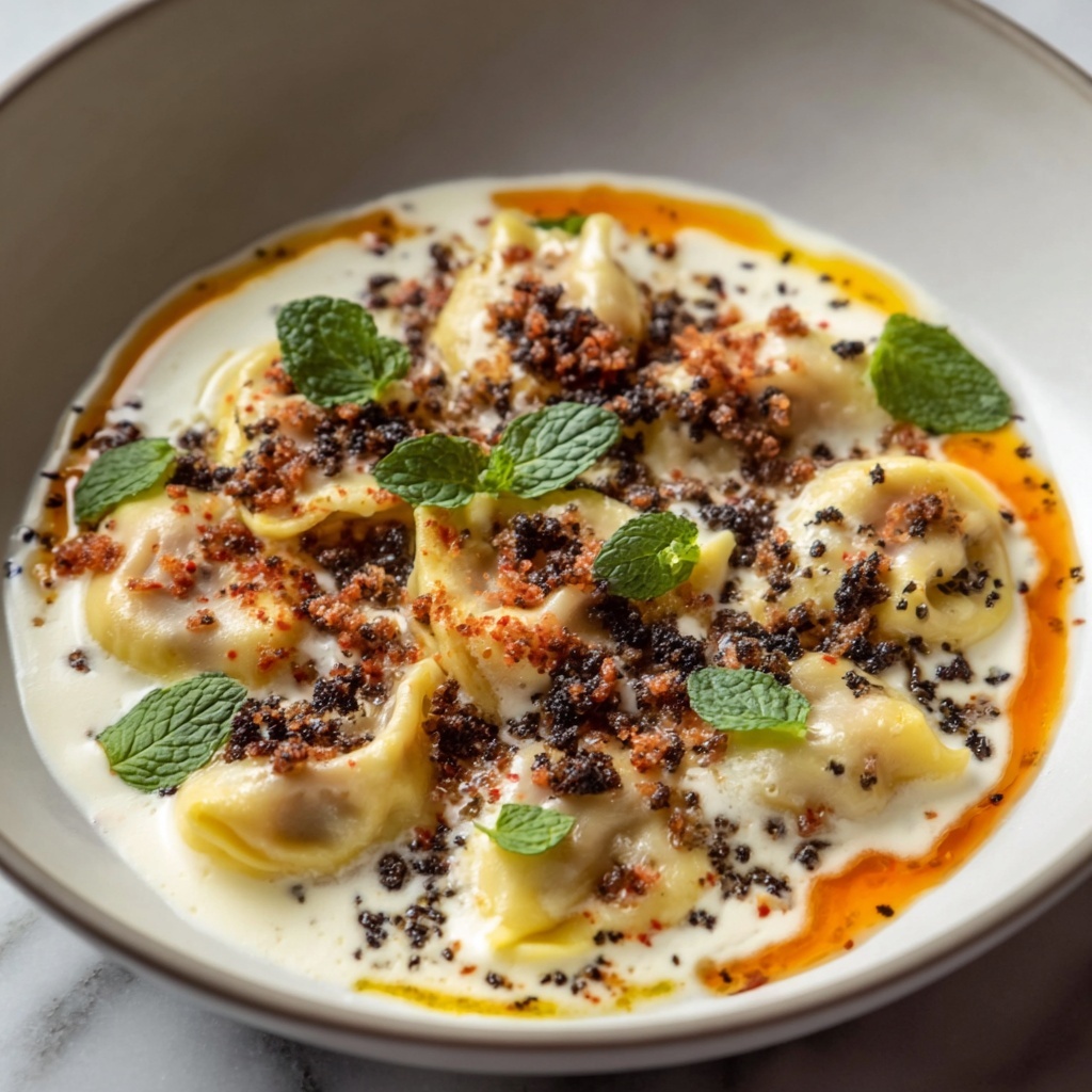 Yogurt Pasta with Garlic and Herbs Recipe - Recipe Image