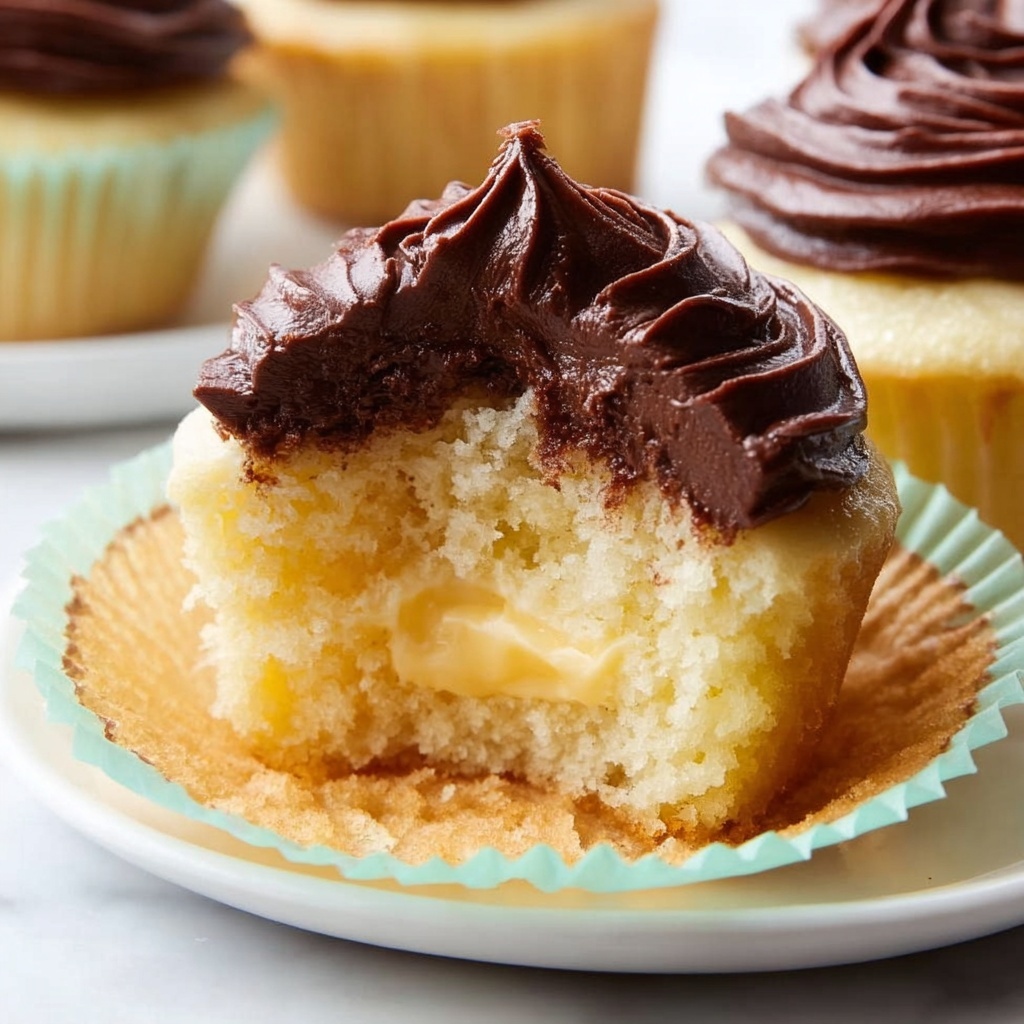 Boston Cream Pie Cupcakes Recipe - Recipe Image