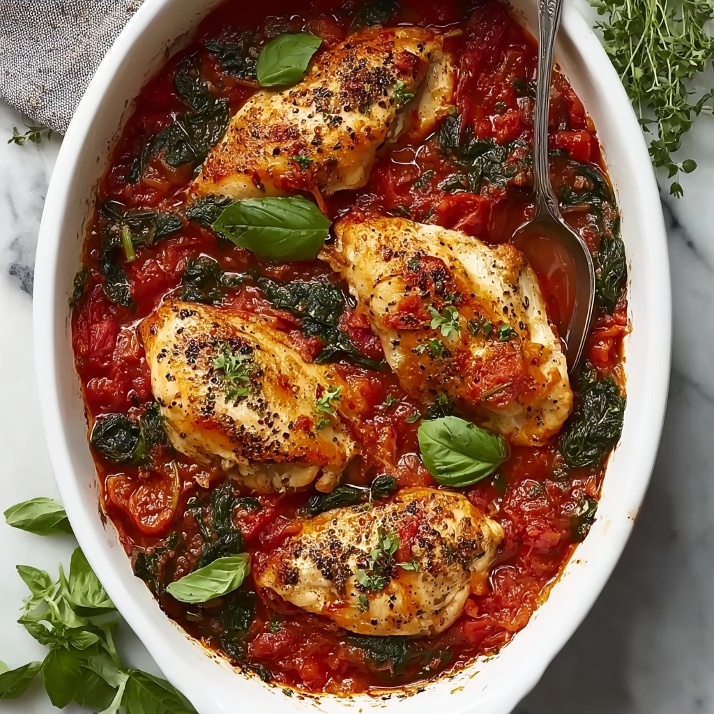 Savory Baked Chicken Arrabbiata: A Comforting Weeknight Meal Recipe - Recipe Image