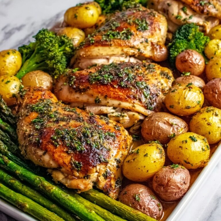 Sheet Pan Garlic Butter Chicken and Veggies Recipe