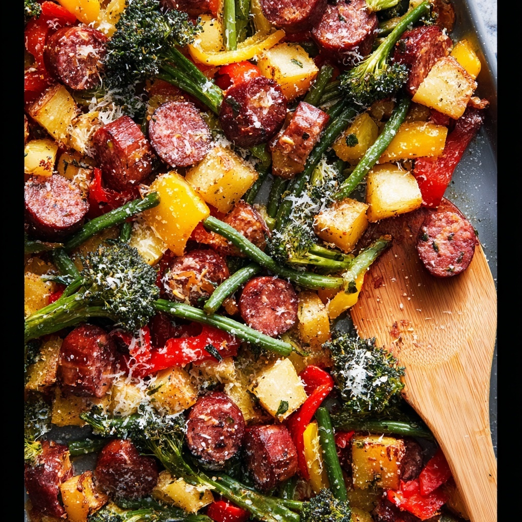 Sheet Pan Sausage and Veggies Recipe - Recipe Image