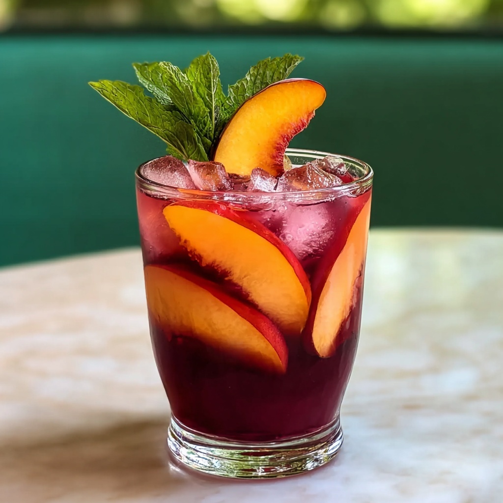 Peach Hibiscus Sunset Tea Recipe - Recipe Image