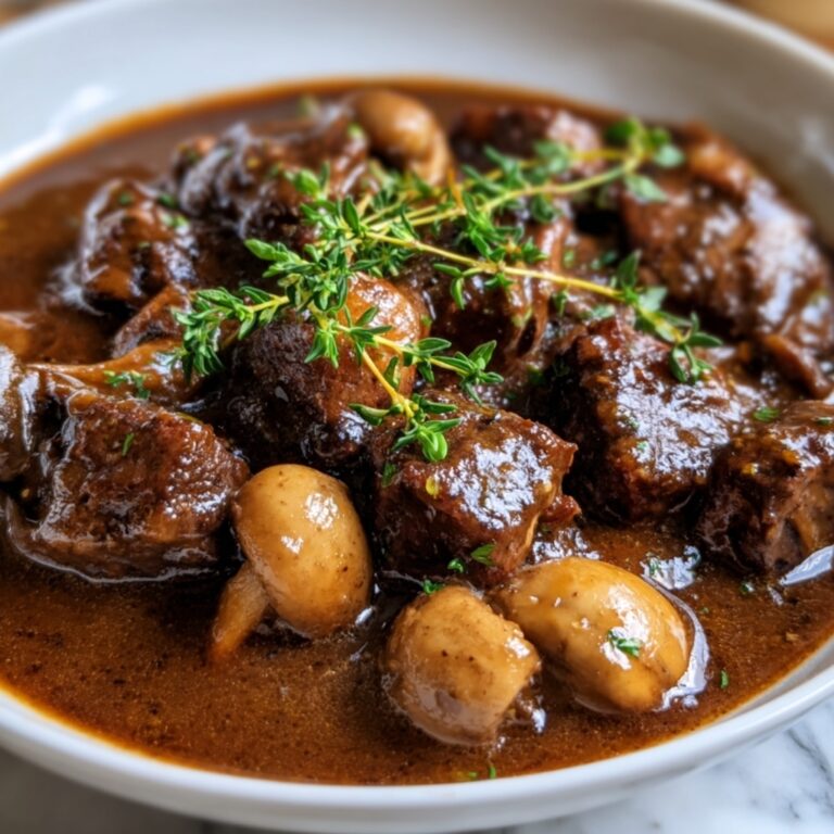 Classic French Beef Stew with Mushrooms Recipe
