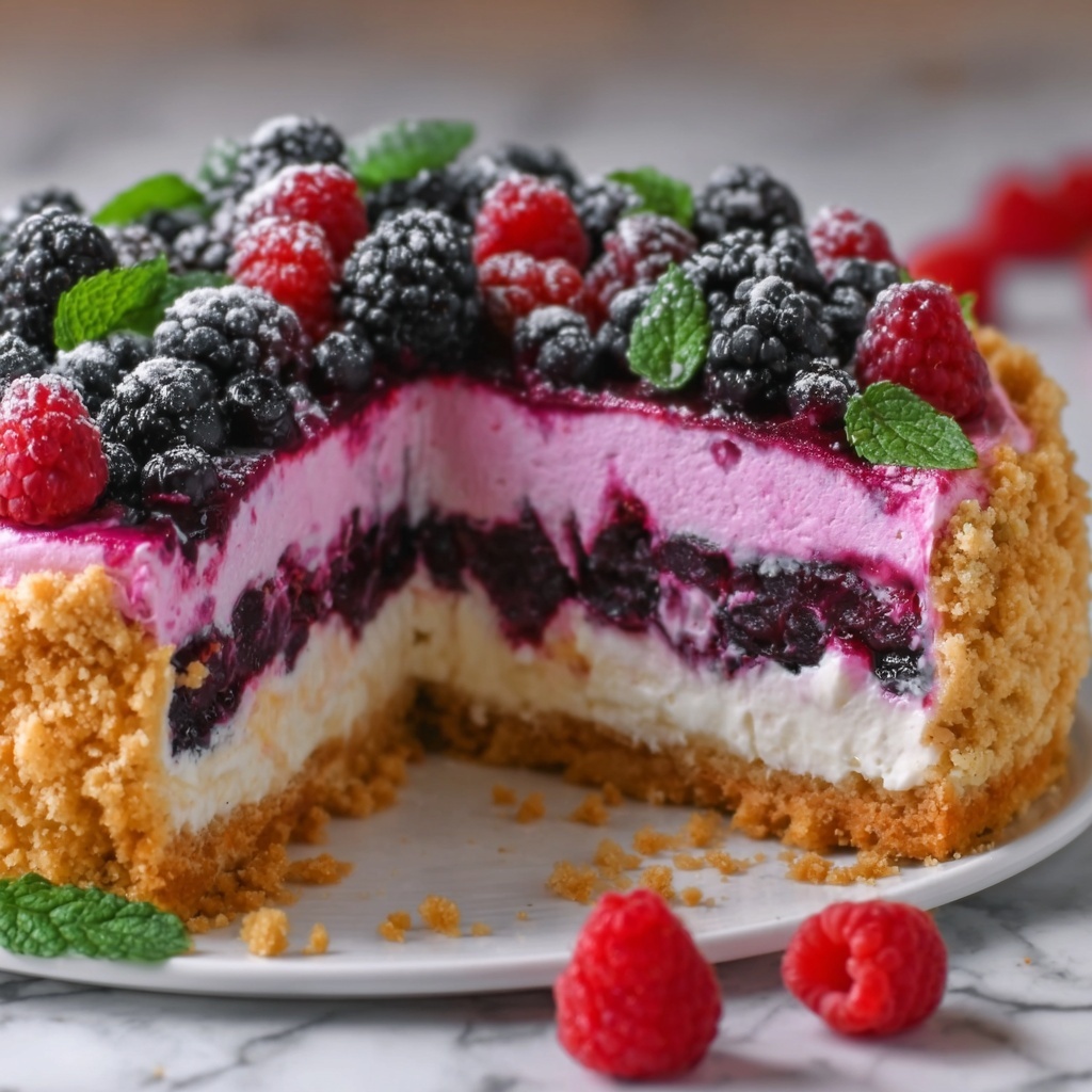 Berry Cream Cheese Cake Recipe - Recipe Image
