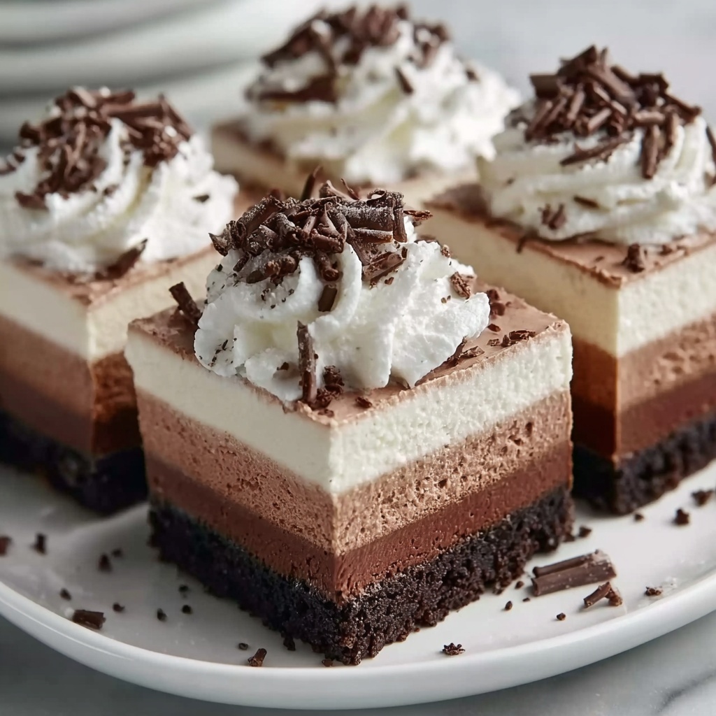 No-Bake Chocolate Mousse Bars Recipe - Recipe Image