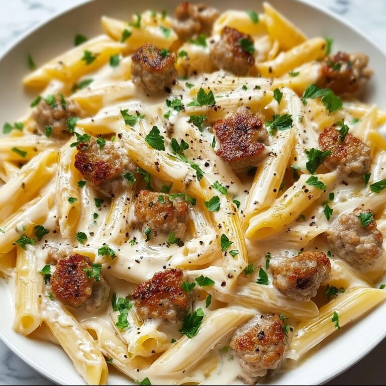Sausage Alfredo Rigatoni Recipe