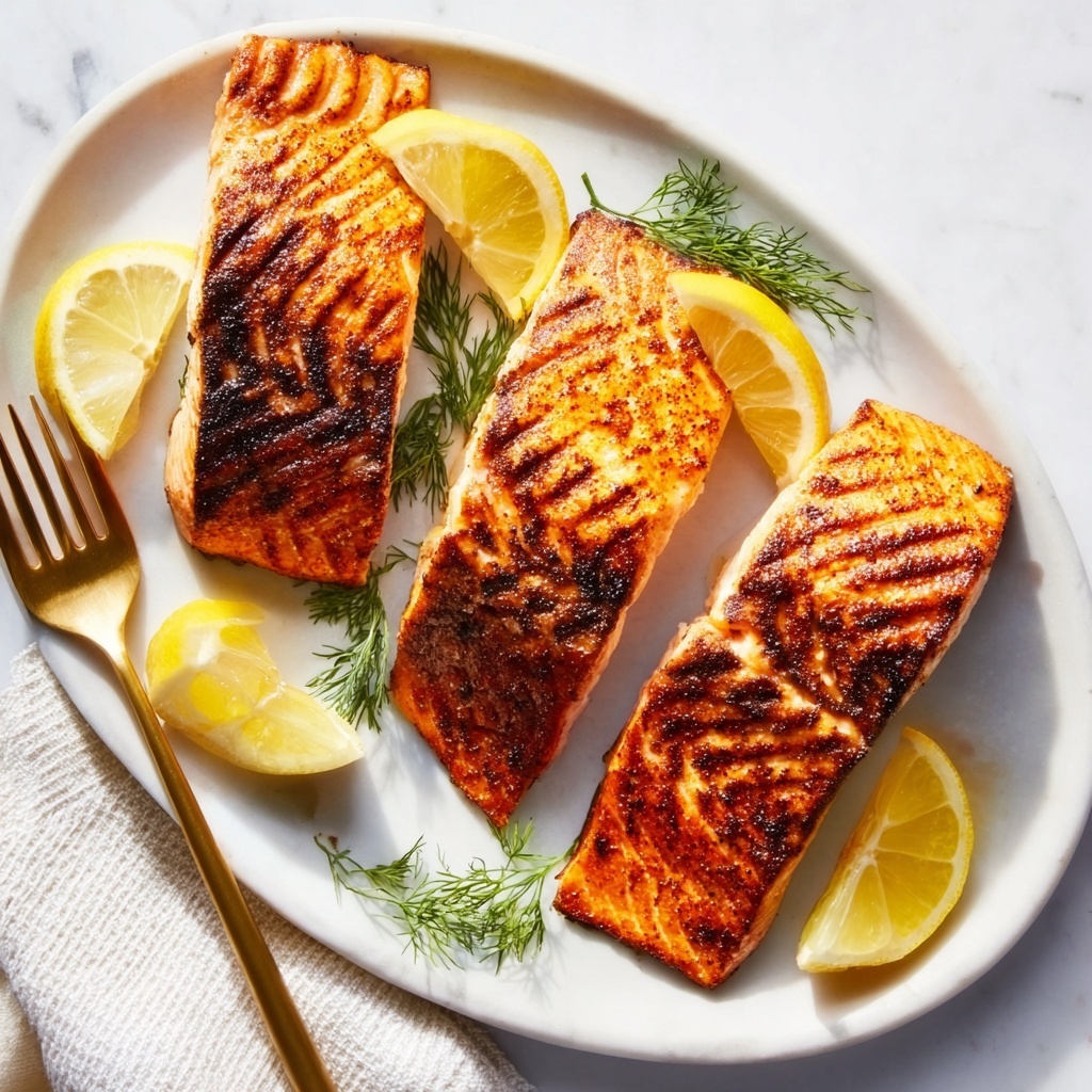 Baked Cajun Salmon with Parmesan Risotto Recipe - Recipe Image