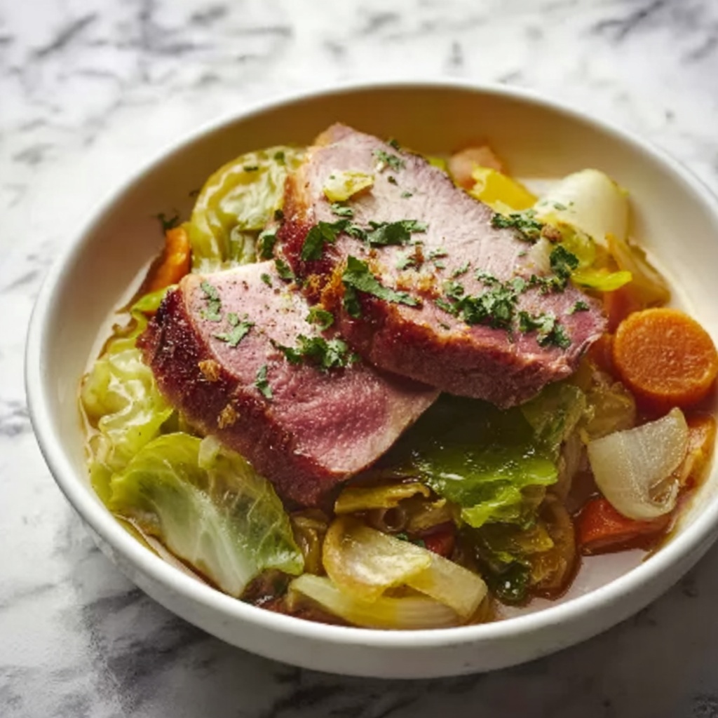 Traditional Irish Corned Beef and Cabbage Recipe for St. Patrick's Day Recipe - Recipe Image