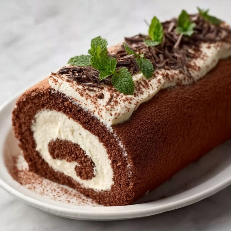 Gourmet Non-Alcoholic Tiramisu Yule Log Cake Recipe