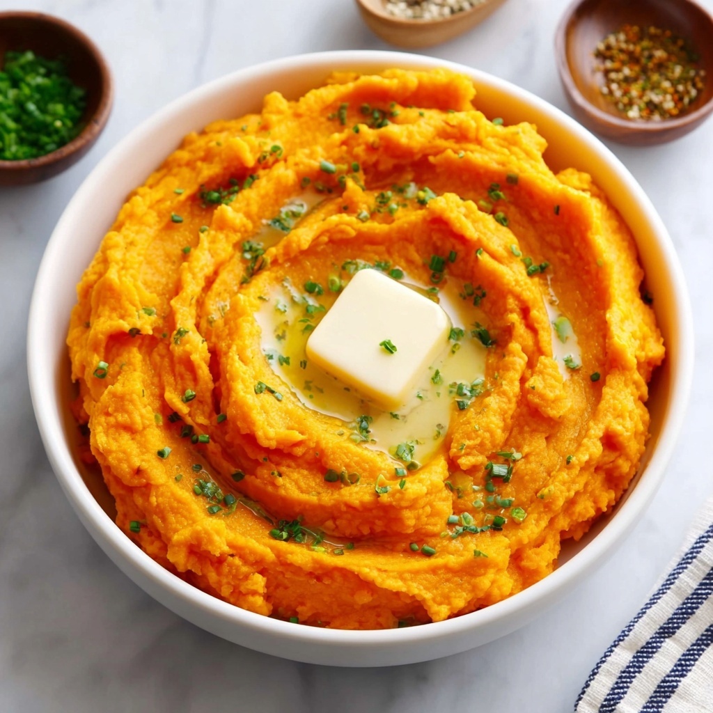 Easy Mashed Sweet Potatoes with Maple and Parsley Recipe - Recipe Image