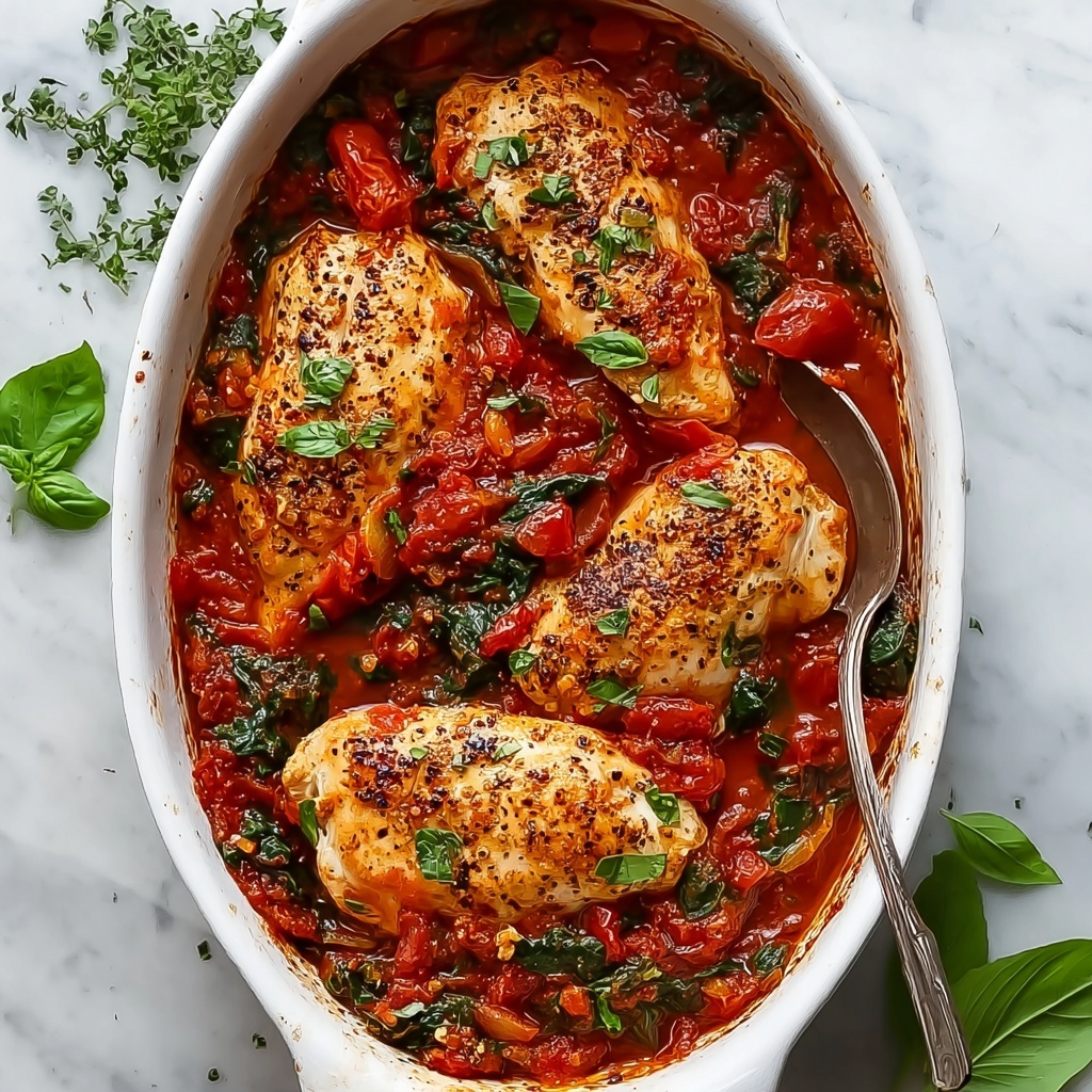 Savory Baked Chicken Arrabbiata: A Comforting Weeknight Meal Recipe - Recipe Image