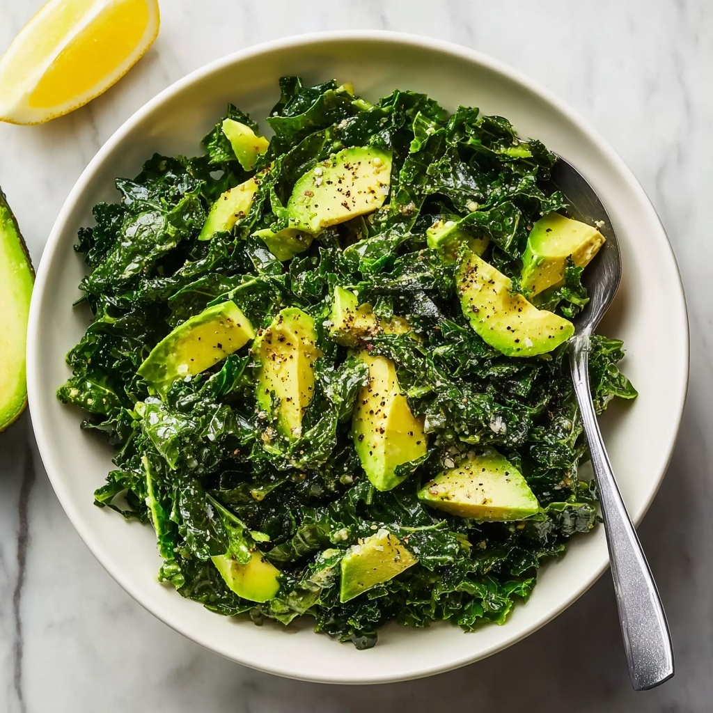 Fresh & Healthy Avocado Lemon Kale Salad Recipe - Recipe Image