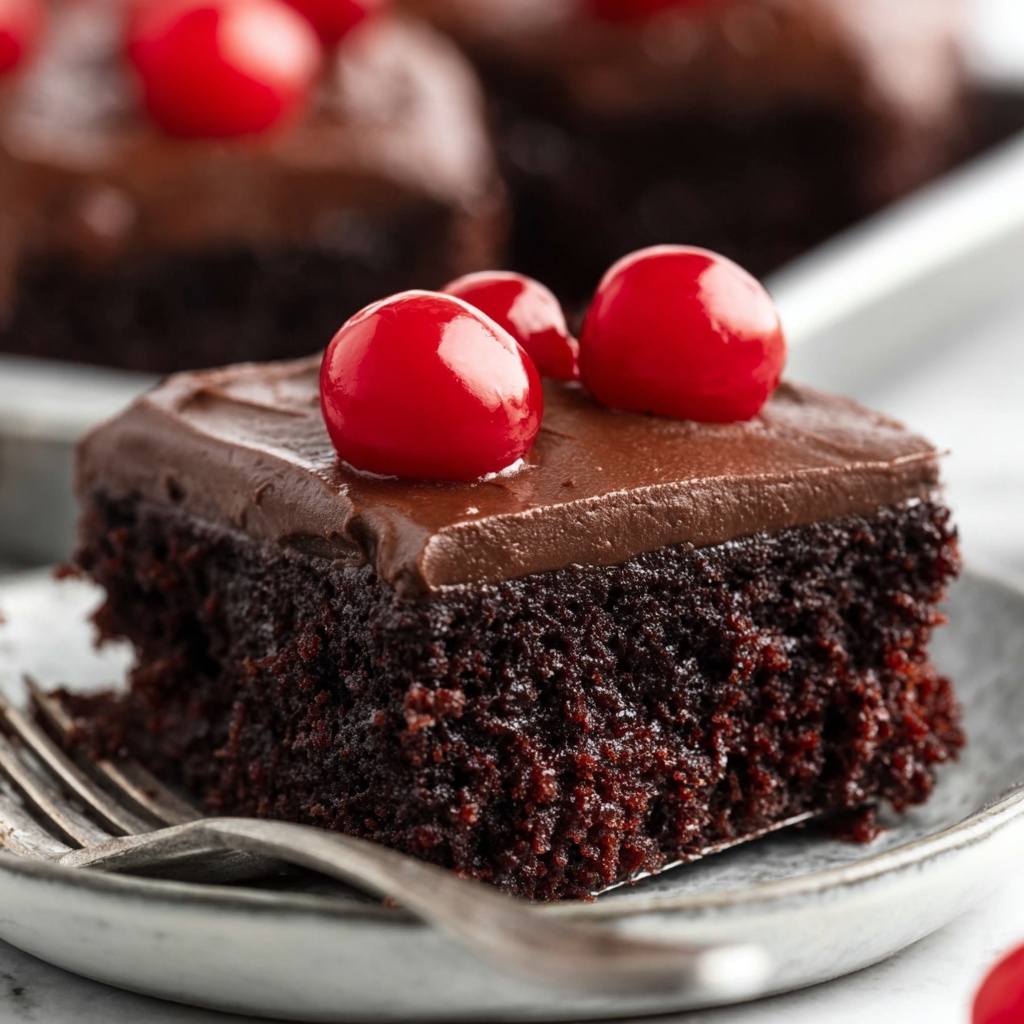 Dr Pepper Cherry Cake with Rich Chocolate Frosting Recipe - Recipe Image