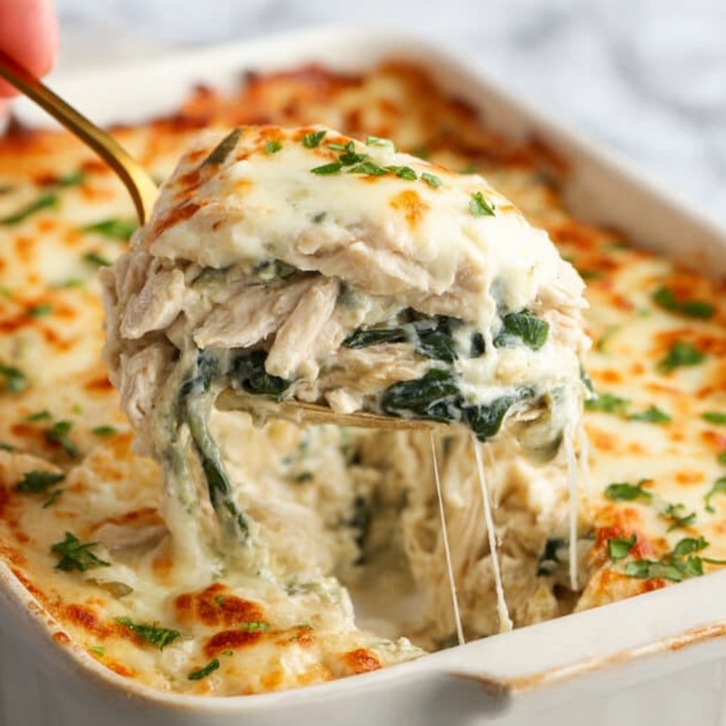 Spinach Artichoke Chicken Casserole Recipe - Recipe Image