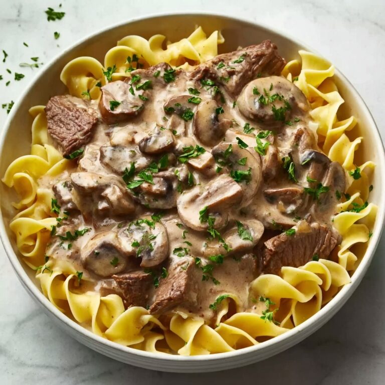 Beef Stroganoff with Egg Noodles Recipe