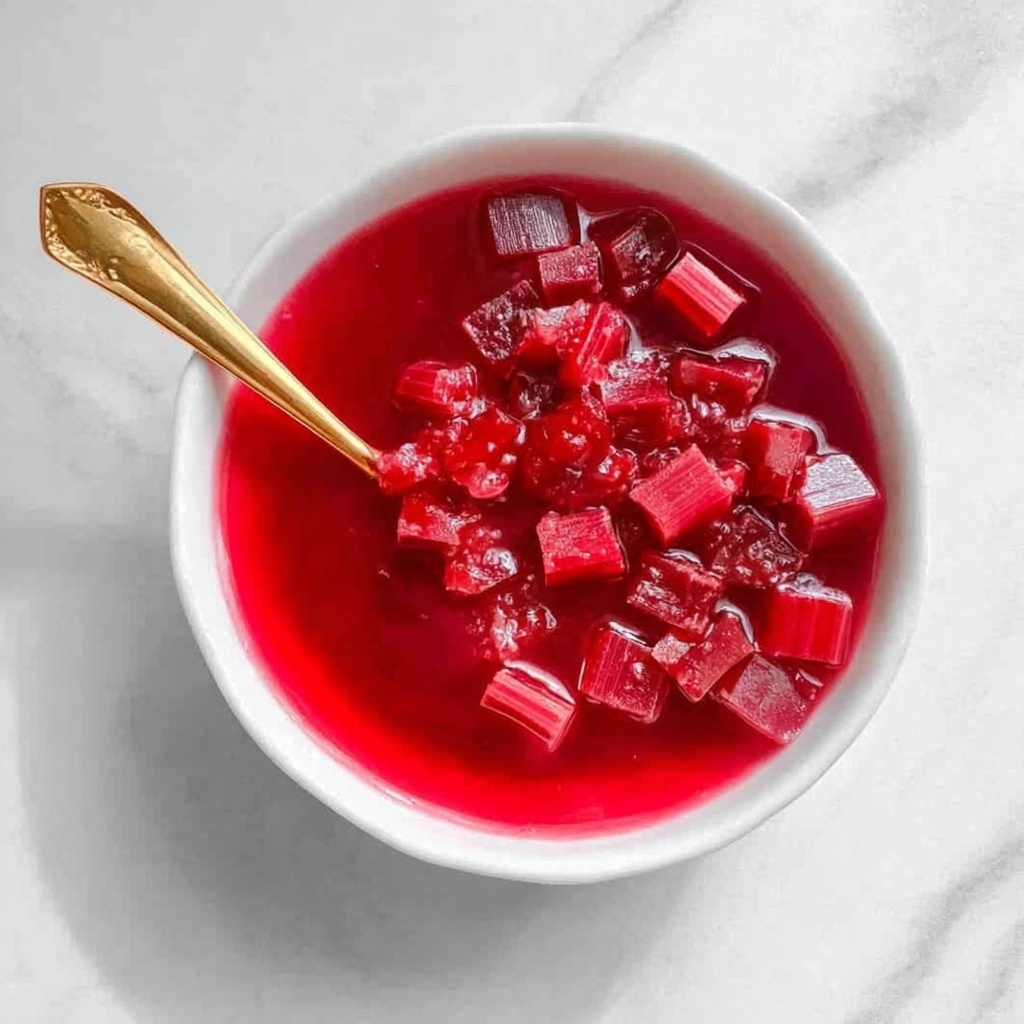 Simple Homemade Rhubarb Sauce Recipe - Recipe Image