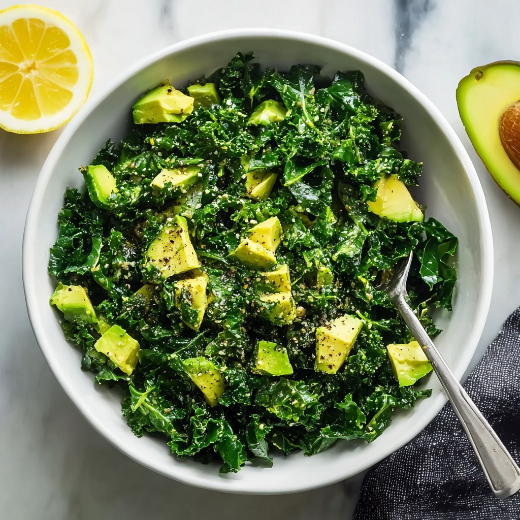 Fresh & Healthy Avocado Lemon Kale Salad Recipe - Recipe Image